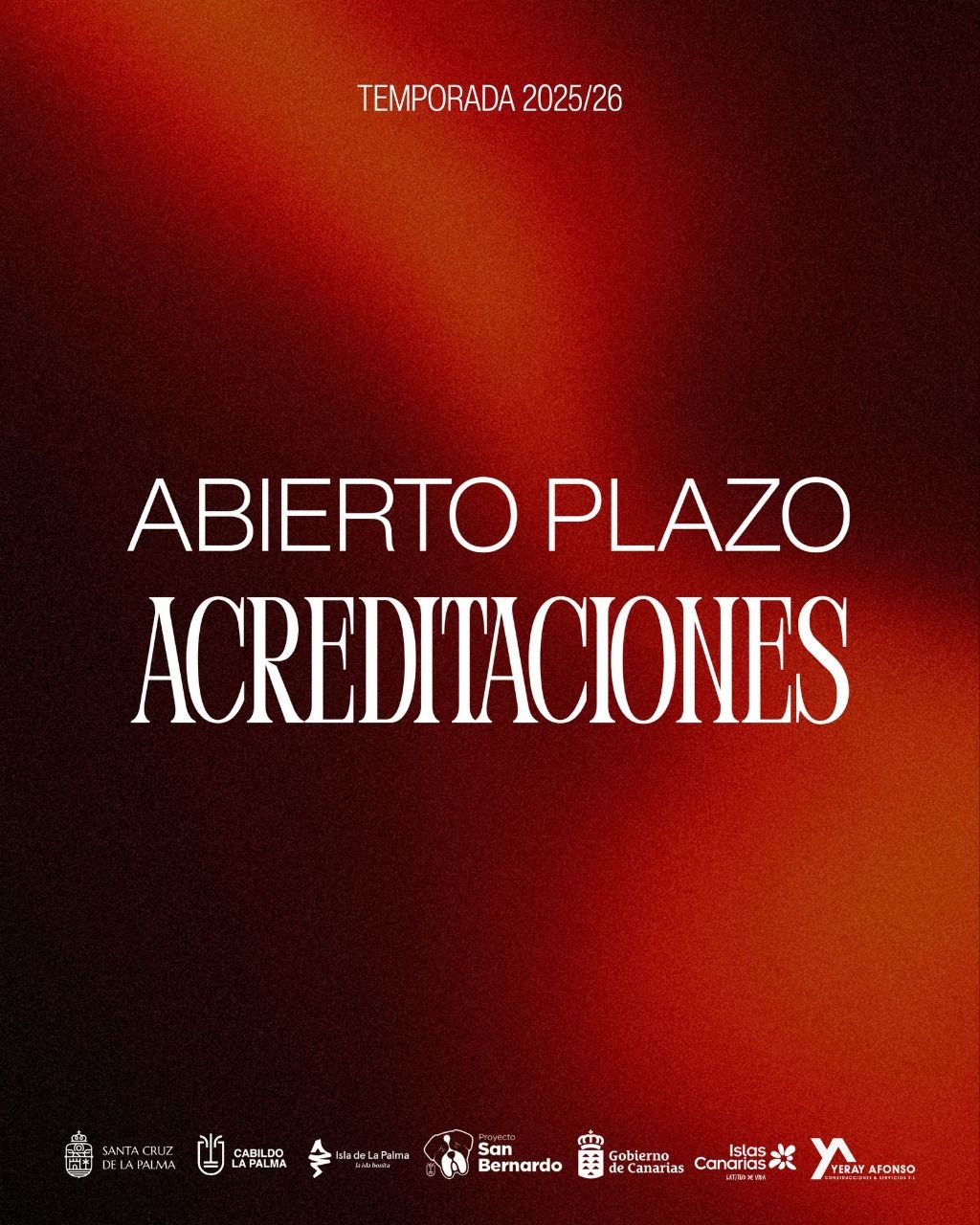 Cartel del CD Mensajero sobre la apertura del plazo de acreditaciones para la temporada 2025/26