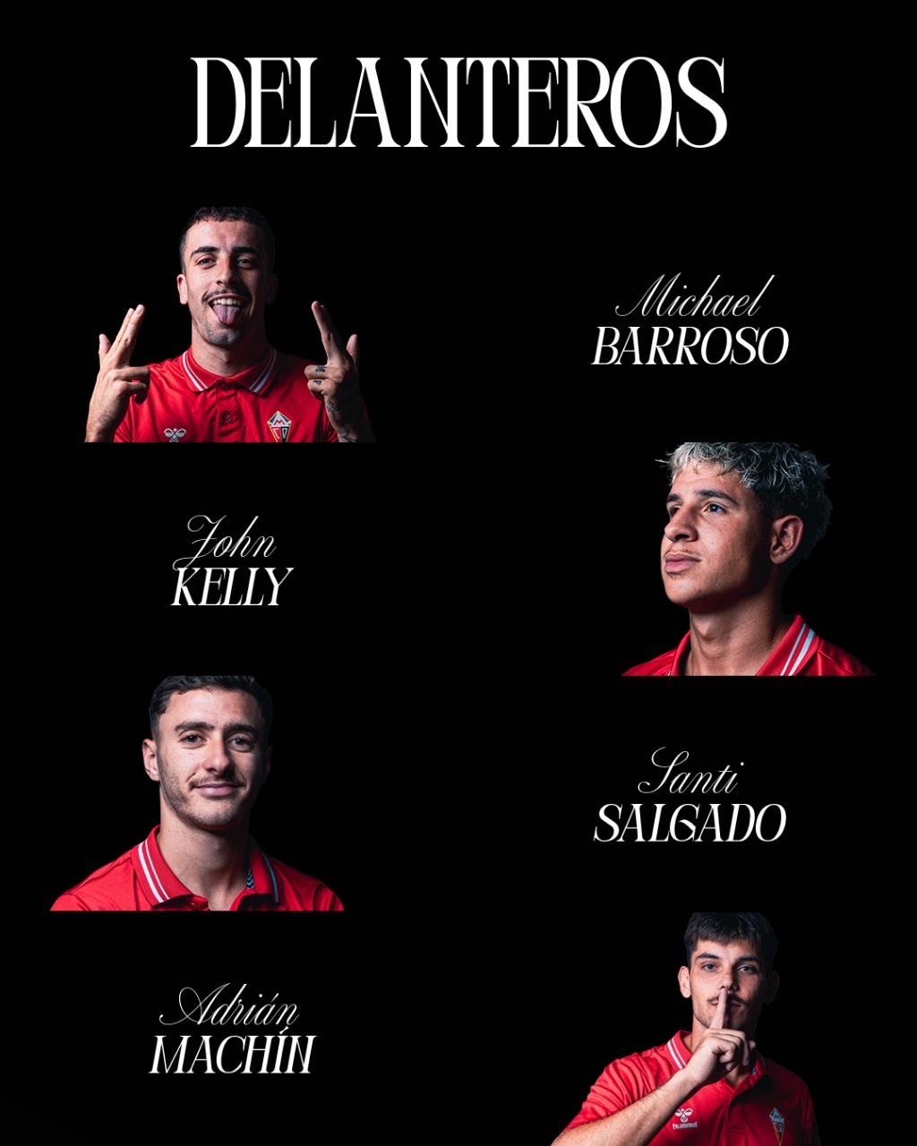 Delanteros del primer equipo del CD Mensajero 2026/27, bloque 2
