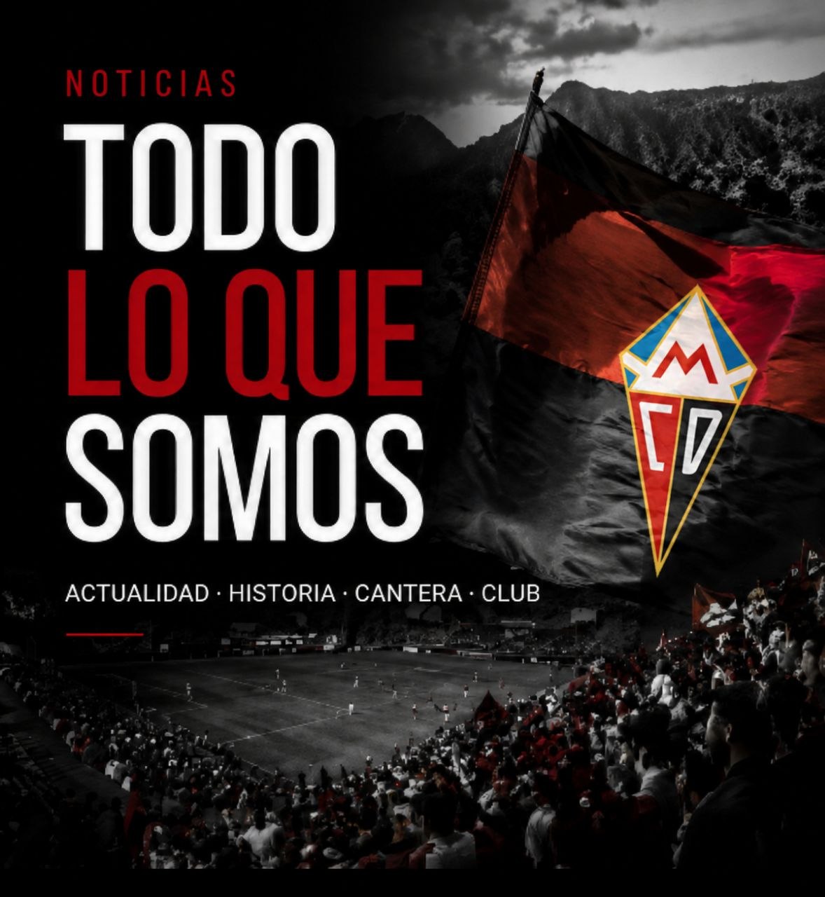 Cartel visual del lanzamiento de la nueva web del CD Mensajero: Todo lo que somos